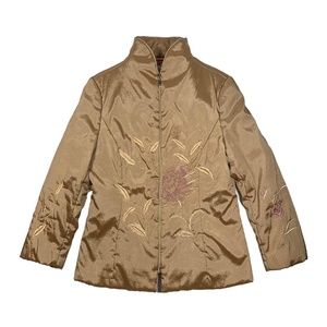 Jia Yang Gold Floral Windbreaker (M)